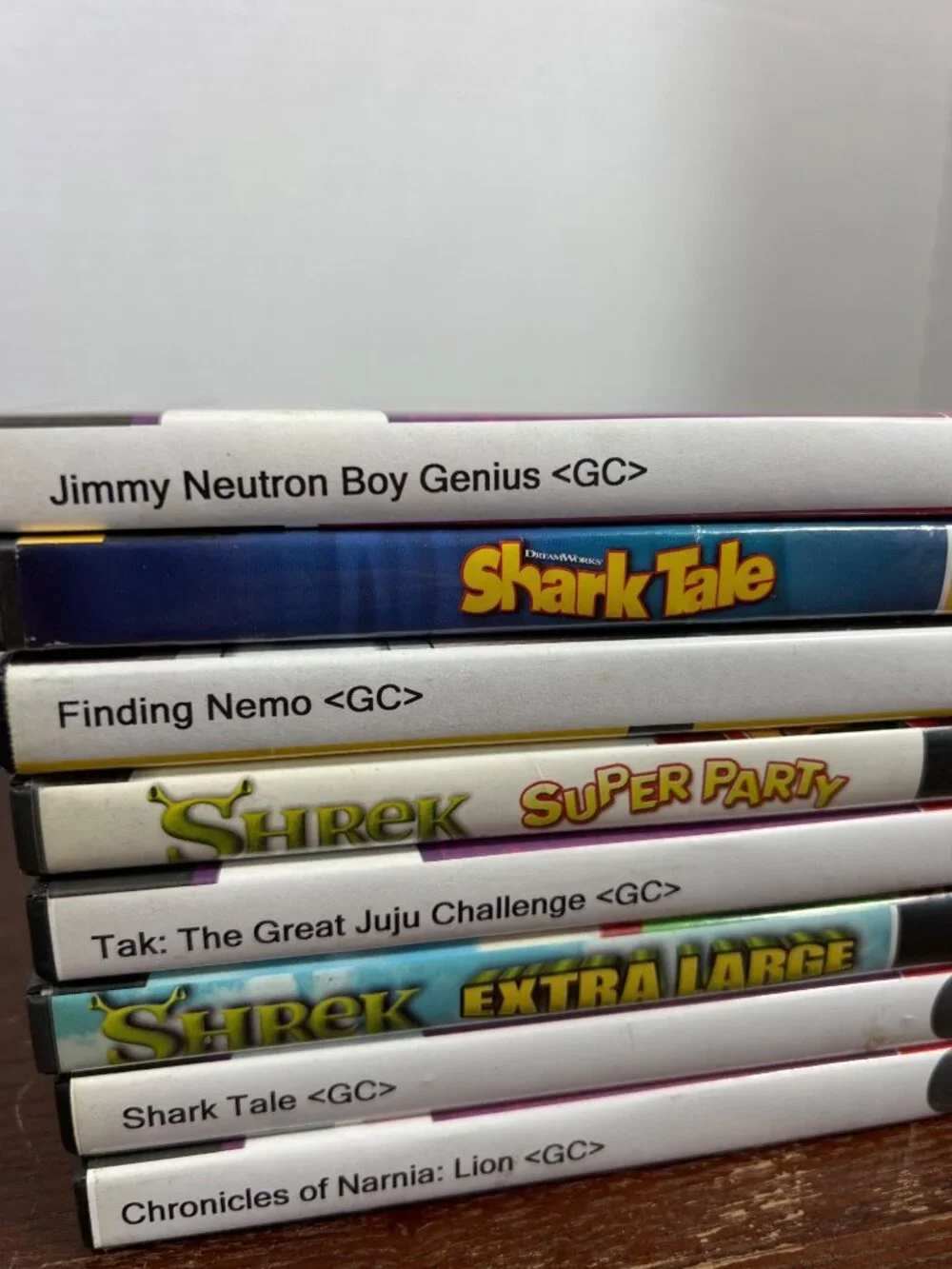 Nintendo GameCube Game Lot - Jimmy Neutron Shark Tale Shrek Super Party Finding